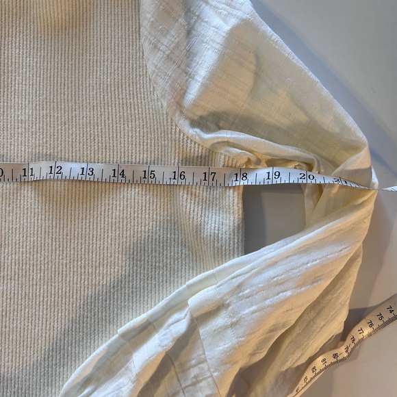 Madewell Weave Mix Mock Neck With Bubble Sleeve Size Small - Picture 8 of 11